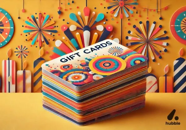 Stack of popular gift cards for Diwali 2024