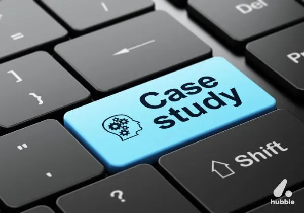 A keyboard with a blue "Case Study" key, symbolizing companies that successfully implemented gamification