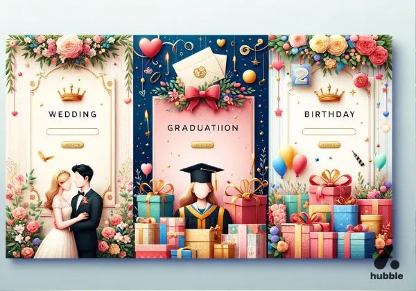 Personalized Gift Cards for Birthdays, Weddings, and Graduations.